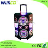 2016 willico portable dj system active pa speaker with usb,sd,remote. wws-26