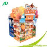 Toys Corrugated Cardboard Paper Counter Display Stand / Doll Painting Carton Display