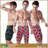 Trendy Pattern Printed Spandex Nylon Beach Swim Jammer Mens Bathing Suits