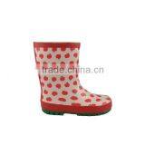 Cute Red Apple Cushioned Internal Lining Kids Wellington Boots