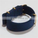 Gold Hardware Navy Blue Ballistic Nylon Watch Strap 24mm thumbnail-3
