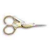 MI-108-106Embroidery ScissorsRiveted ScrewHalf Gold PlatedSize : 9cm thumbnail-1