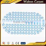 Eco-friendly wathet small ball oval anti slip pvc bath mat