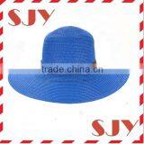 Hot Selling Lady Wide Brim Floppy Woven Paper Straw Hat thumbnail-3