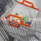 recyclable shopping cotton bag with plastic handle