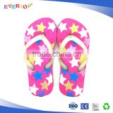 2016 simple cheap wholesale flip flops colorful start printing summer beach outdoor girl slipper