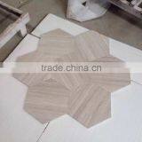 China Wooden Grain Grey Marble Mosaic Wall Tile Good Quality thumbnail-2