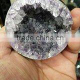 Lovely Natural Open Smile Amethyst Crystal Geode Ball Laughing Geode