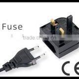 To Goods 2015 Euro to uk Plug Adapter Male to Male Electrical Plug Adapter With Fuse CE