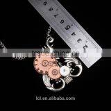 2015 Yiwu Fashion Jewelry Hot Sale Pop Steampunk Necklace Gear Steam Watch Pendant Statement Necklace Hiphop thumbnail-5