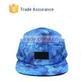 5 Panel Hat Cap Strap Back Flat Brim Camp Five Panel , Custon Design Printed Flat Brim Cap , Galaxy Print 5 Panel Camper Hat