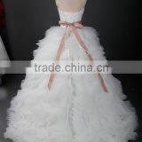 RSW913 Tulle Ruffle Skirt Vintage Lace Express Wedding Dress Bridal Ball Gown thumbnail-2