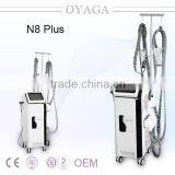 Weight Loss Body Shaping Machine with vacuum roller RF handpieces and cavitation head N8 PLUS