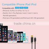 IOS9.0 MFI USB Cable for IPhone 6S Plus IPad IPod Nylon Ribbon 120cm 2.4A Fast Charging Data Sync Original ROCK for IPhone SE