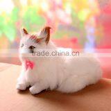 Nice White Color Lifelike Looking Cute Plush Animal Cats Real Kitten Toy thumbnail-1