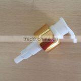 24mm 28mm Wholesale Shiny Gold Aluminum Lotion Pump Cap for Shampoo Bottle thumbnail-5