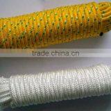 Colored braided polyester rope with core