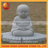 Granite Lovely Little Monk Stone Statue Hands on Chin thumbnail-4