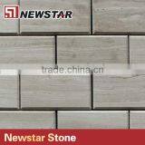 White Wooden Beveled Brick Mosaic thumbnail-3