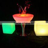 66CM LED Remote Halfmoon Table/ Hot Sell LED Rechargeable Halfmoon Coffee Table/LED Outdoor Lawn Halfmoon Cocktail Table thumbnail-4