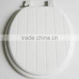 17" CARVED / SCULPTURED MDF TOILET SEAT COVER , Panel/ Sandwave/Shell/Wave Design Toilet Seat Lid thumbnail-1