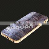 2017 Luxury 24k Gold Plating Housing With Genuine Leather for IPhone 5 5S thumbnail-3