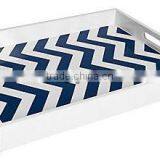 High Quality Best Selling Lacquered Zig Zag Serving Rectangle Tray thumbnail-1