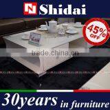 Elegant Glass Top Coffee Table With Drawers LV-TA803L thumbnail-1