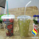 Wholesale 16oz Double Wall Glitter Acrylic Tumblers With Straw thumbnail-2