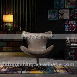 YYF2 Lofty High Quality Italian Vintage Leather Antique Adjustable Dining Swan Chair thumbnail-3