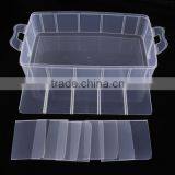 32cm XL Size Three Layers Clear Portable Plastic Tool Organizer Container Divider Storage Bin&Box Tackle Box thumbnail-3