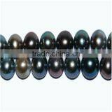 Wholesale AAA 10-10.5mm Black Round Tahitian Pearl Strand thumbnail-1