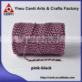 Quality Pink and Black Coloured Original Cotton Bakers Twine Double Colour Bakers Twine thumbnail-1