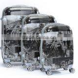 PC Printed Travel Trolley Luggage Suitcase Set thumbnail-1