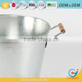 Galvanized Iron Garden Pickling Champagne Cooler Bucket Cooler Ice Barrel thumbnail-5