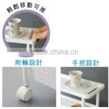 Kitchen Plastic Trolley Cart 3 Tires With Wheel thumbnail-2