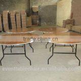 Plywood Folding Table DIA60" Round With Alu Table Edge for Hot Wedding thumbnail-6