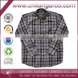 High Quality 100%cotton Men's Long-sleeve Checked Casual Shirts thumbnail-1