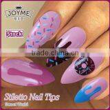 2016 Newest Full Cover Factory Nail Supplies Colorful Stiletto Nail Tips thumbnail-2
