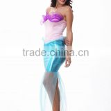 Deluxe Sexy Mermaid blackless Costume Party PU Dress Princess