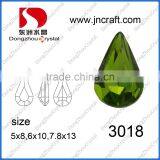 DZ-3018 Point Back Aquamarine Drop Crystal Stone for Dresses thumbnail-6