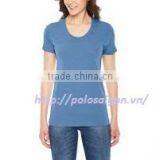Viet Nam Manufacturer Cheap Wholesale Plain Blank Womens Tshirt thumbnail-3