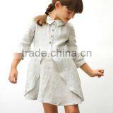 2017 Autumn 100% Cotton Girls Dress Kids Long Sleeve Beautiful Dress Designs For Young Girls thumbnail-1