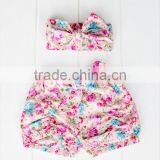 Baby Girl Short Hot Pants Cotton Printed Girls Shorts Floral Pattern Childrens Boutique Clothing thumbnail-3