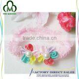 Elegant Kids Girls Party Shiny Faux Pearls Headband Flowers Shape Elastic Headband thumbnail-3
