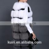 high-grade genuine fox fur vest real fox fur long gilet fashion fur winter coat for women