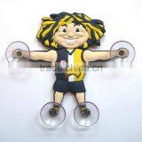 3D plastic figurine suction cup