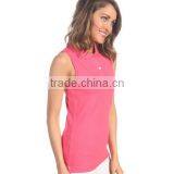 Ladies Sleeveless Bulk Polo Shirts Wholesale China thumbnail-2