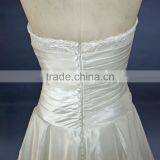 Sleeveless A Line Taffeta Wedding Dress thumbnail-5