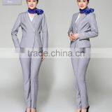 Juqian Custom High Class Factory Price Winter Season Manufacturer China Fashion Colors Airline Stewardess Uniforms Wholesale thumbnail-5